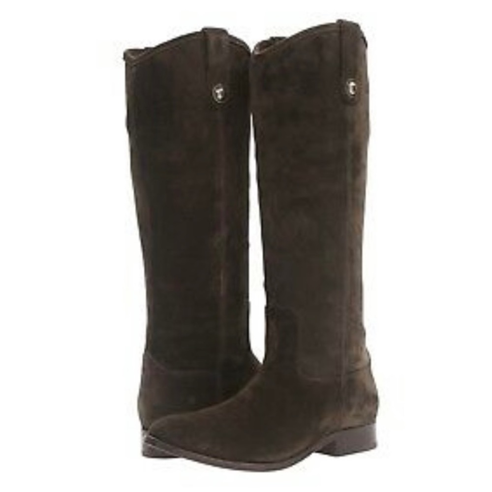 FRYE Melissa Button Dark Brown Tall Boot, size 5.5